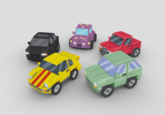 Low Poly Vehicle Models