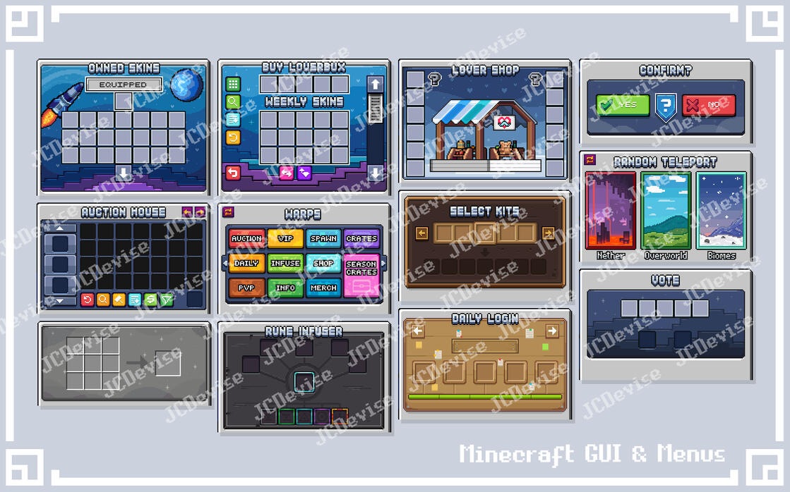 Premium Custom Minecraft GUIs
